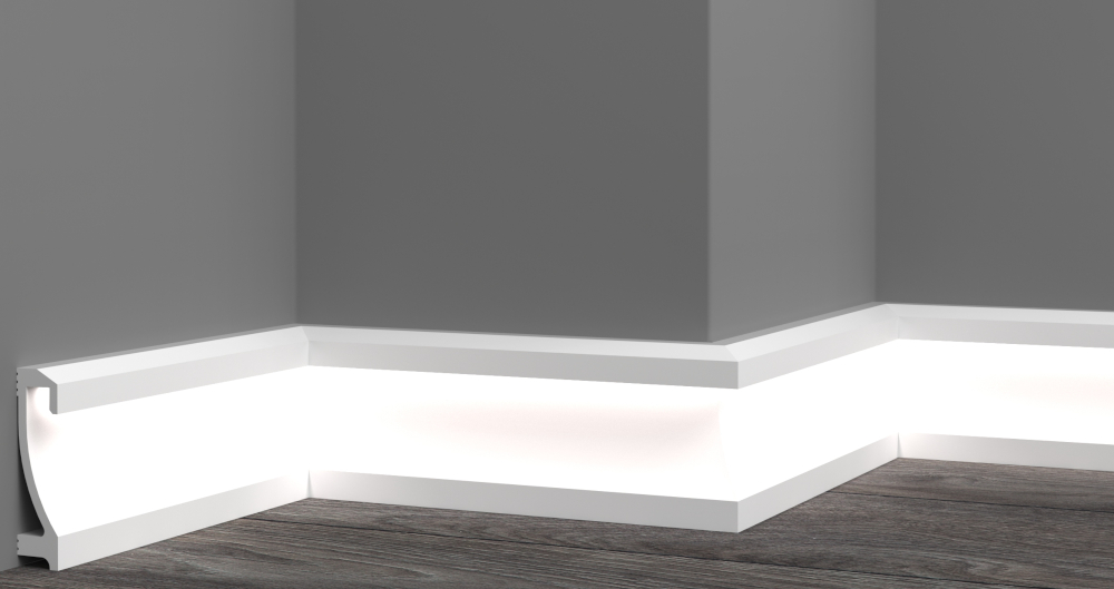 Напольный плинтус XPS HD полимер GPD-206 LED