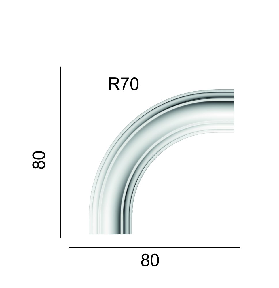 Угол внешний GPD-20 80*80мм