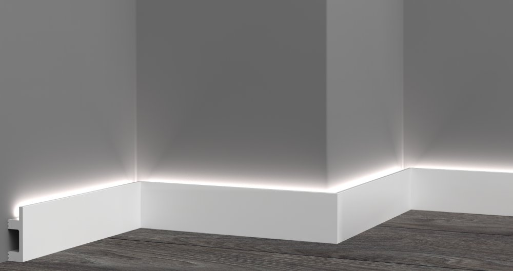 Напольный плинтус XPS HD полимер GPD-19 LED