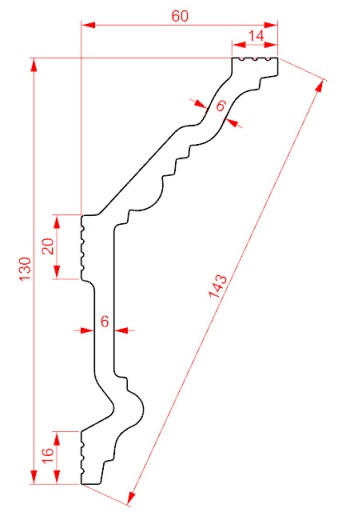 Потолочный карниз XPS HD полимер GPD-55 LED