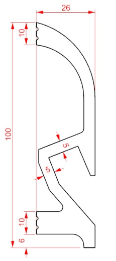 Напольный плинтус XPS HD полимер GPD-16 LED