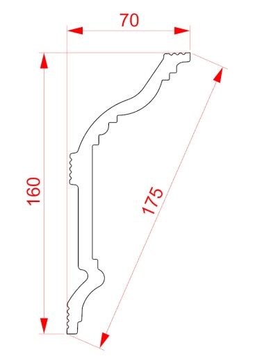 Экструзионный плинтус GPХ-33