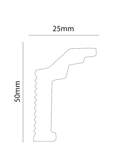 Экструзионный плинтус GPХ-2