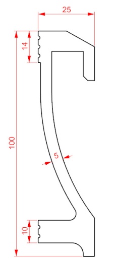 Напольный плинтус XPS HD полимер GPD-206 LED