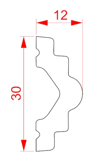 Экструзионный плинтус GPХ-28