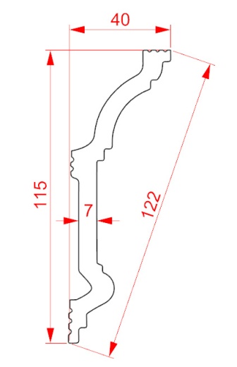Экструзионный плинтус GPХ-26