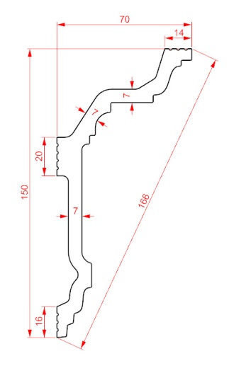Потолочный карниз XPS HD полимер GPD-57 LED