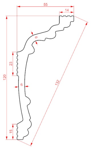 Потолочный карниз XPS HD полимер GPD-54 LED