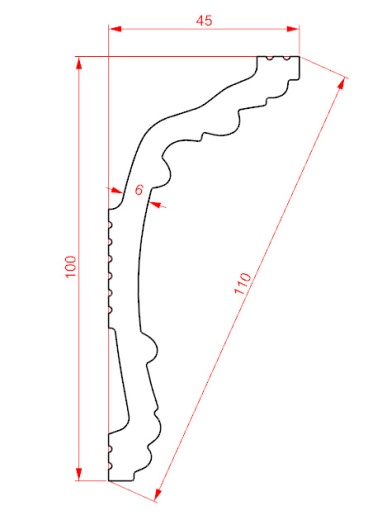 Потолочный карниз XPS HD полимер GPD-52 LED