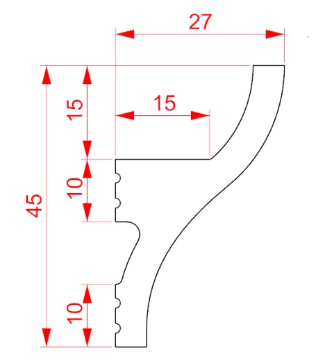 Потолочный карниз XPS HD полимер GPD-201 LED