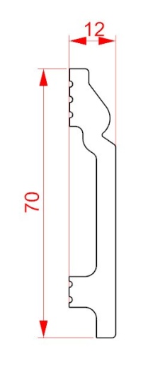 Напольный плинтус XPS HD полимер GPD-2