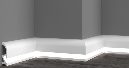 Напольный плинтус XPS HD полимер GPD-16 LED