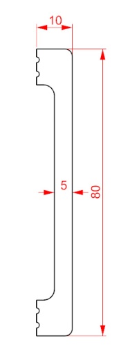 Напольный плинтус XPS HD полимер GPD-80