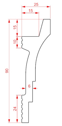 Потолочный карниз XPS HD полимер GPD-18 LED