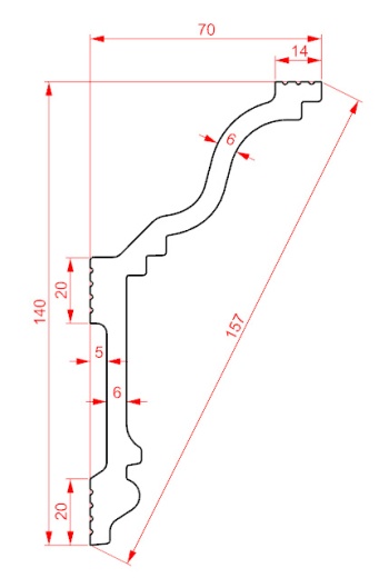 Потолочный карниз XPS HD полимер GPD-56 LED