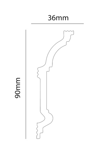Экструзионный плинтус GPХ-25